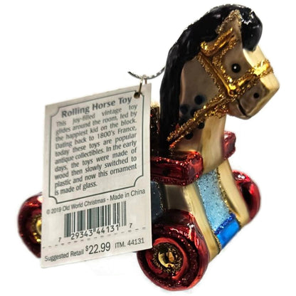 OWC Rocking Horse Toy Ornament Hanging Old World Christmas Holiday Tree Decor
