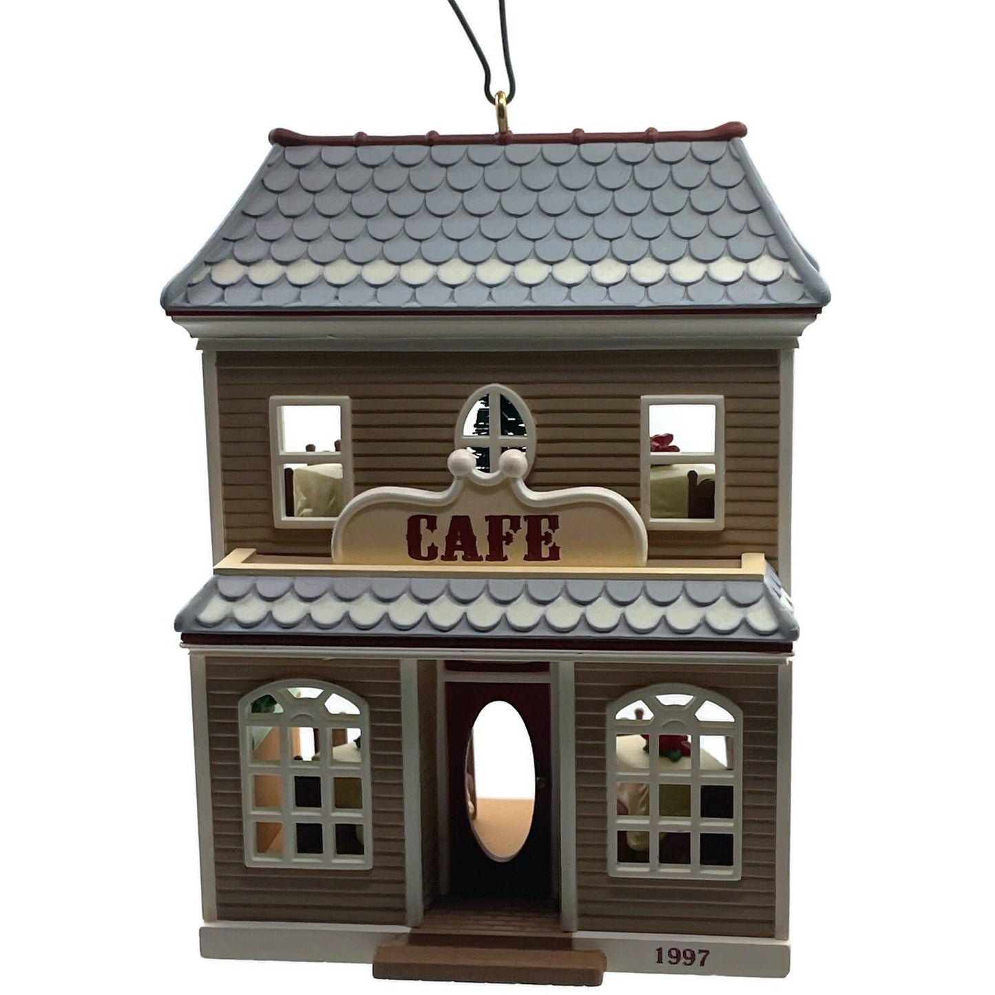 Hallmark Cafe 1997 Nostalgic Holiday Christmas Village Tree Keepsake Ornament