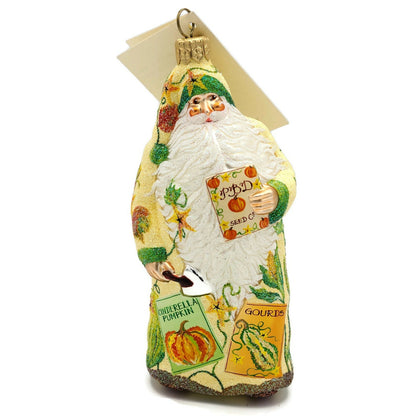 Patricia Breen Sowing Time Gourds Pumpkin Fall Santa Claus Christmas Ornament