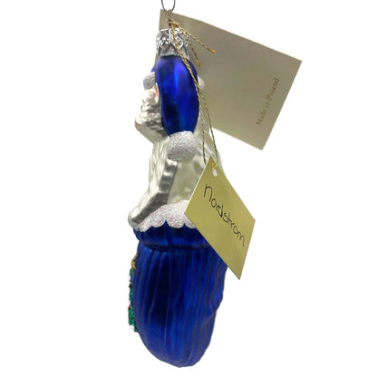 Patricia Breen Kitten in a Mitten Blue Cat Pet Christmas Holiday Tree Ornament