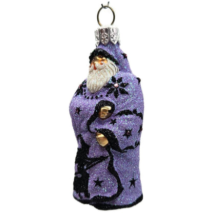 Patricia Breen Mini Redoute Santa Lavender Witch Glass Halloween Ornament 2426