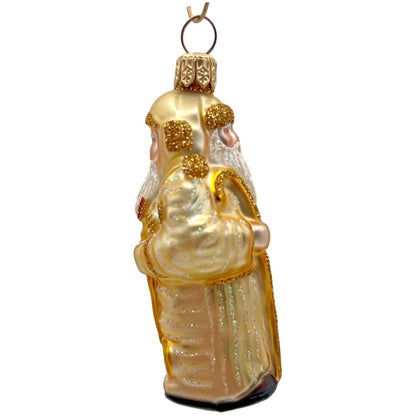 Patricia Breen Miniature Millennium Santa Gold Christmas Tree Ornament NM