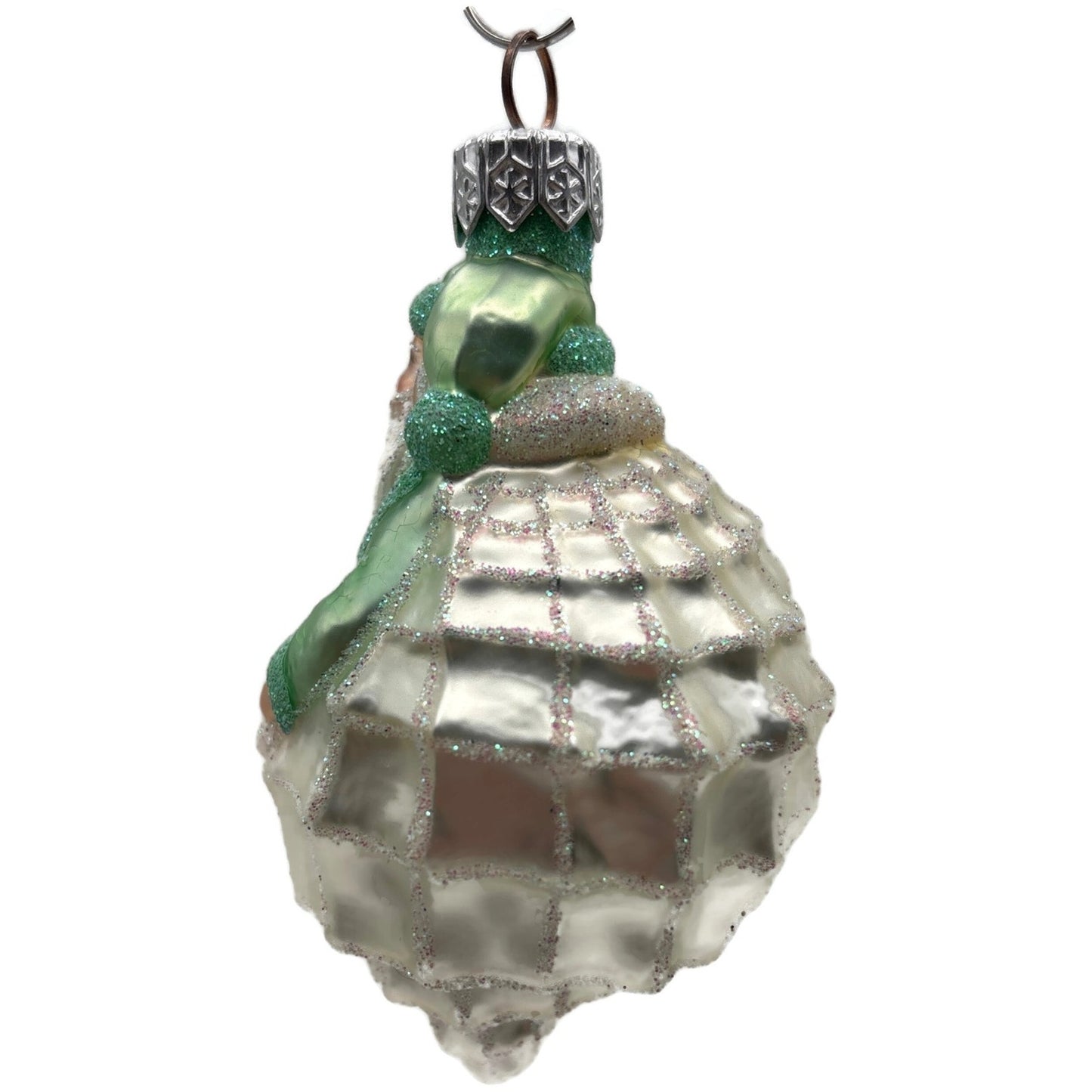 Patricia Breen Turitella Santa Aquatic Green Shell Nautical Christmas Ornament
