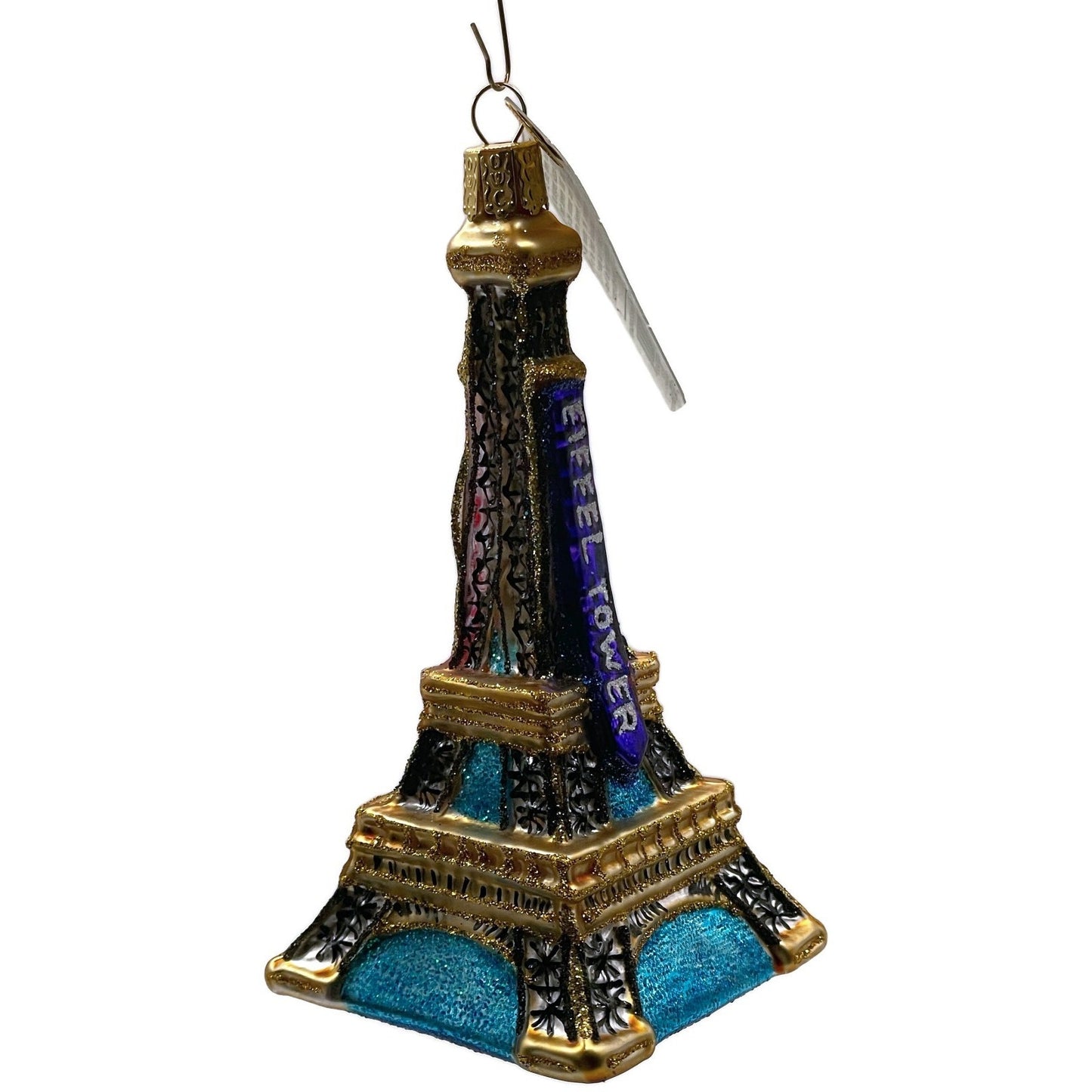 OWC Eiffel Tower Paris Ornament Glass Old World Christmas Holiday Tree Decor
