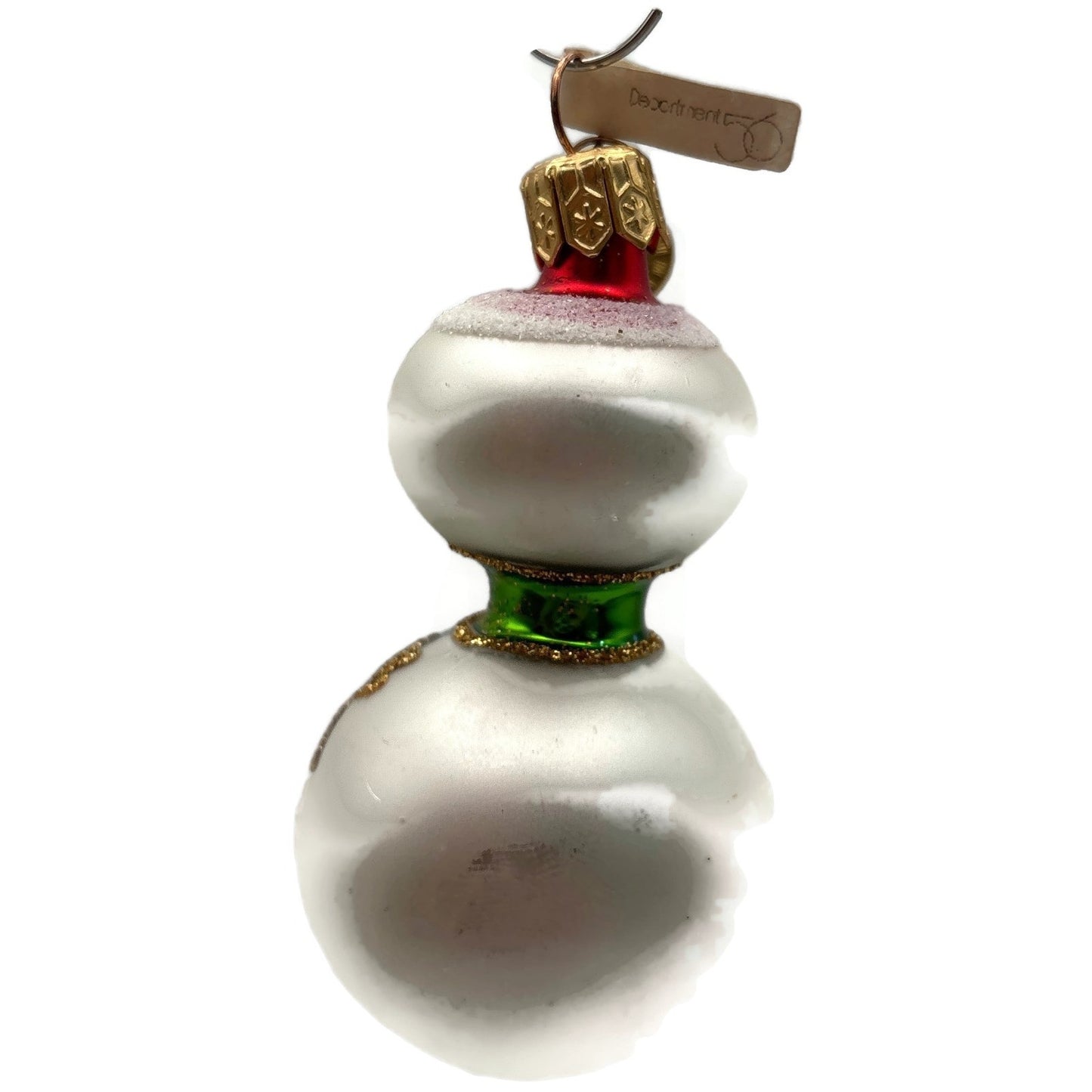 Miniature Snowman White Poland Christmas Tree Ornament Department 56