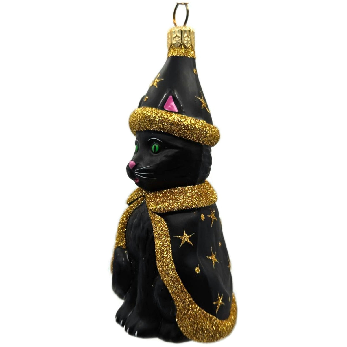 Patricia Breen Salem Kitten Black Gold Stars Signed Halloween Ornament 2032
