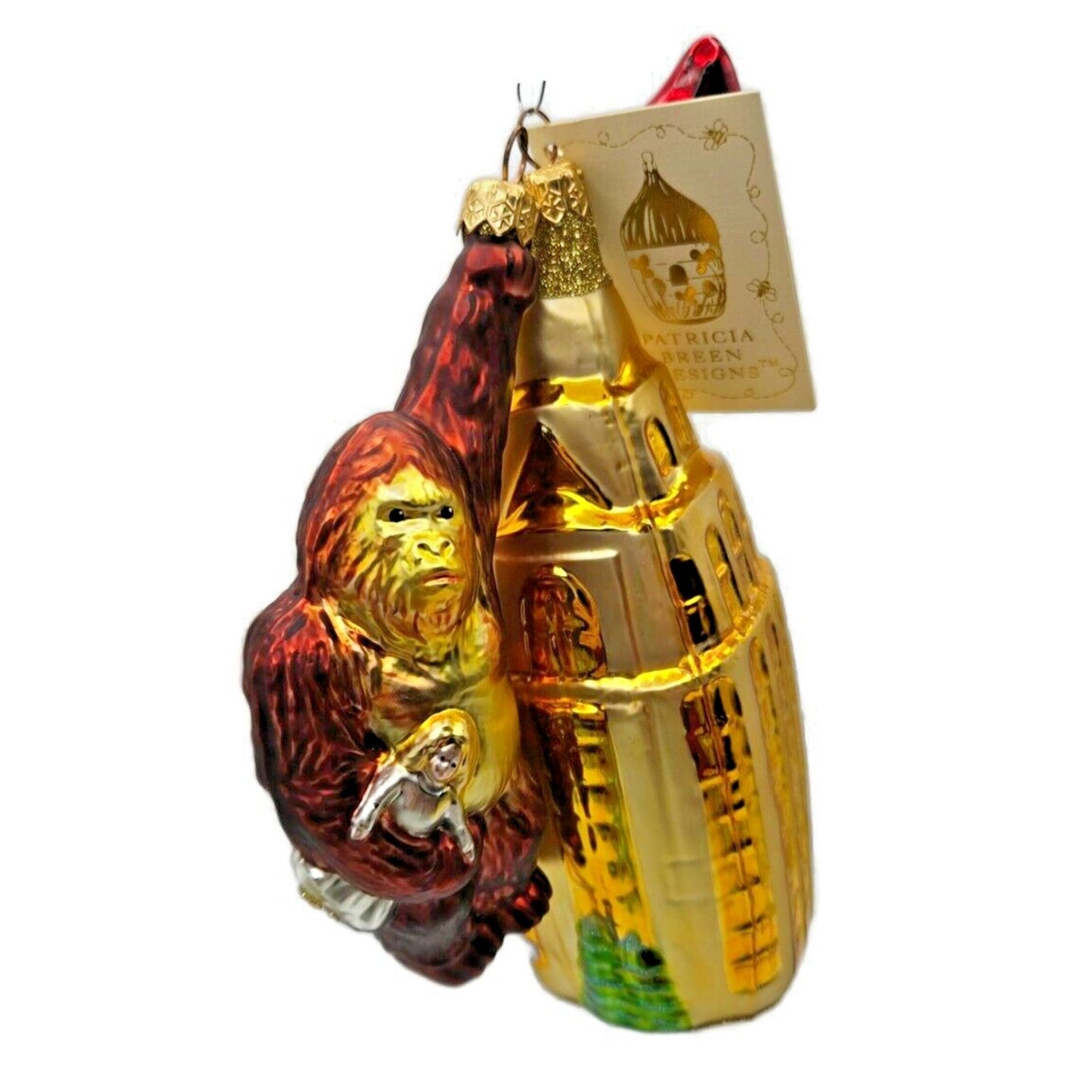 Patricia Breen Manhattan Ape Gold Red Plane King Kong Christmas Tree Ornament
