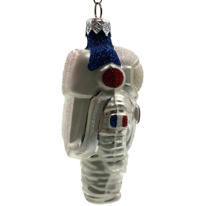 Patricia Breen A Walk on the Moon Spaceman Glittered Helmet Christmas Ornament