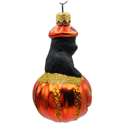 Patricia Breen Cat-O-Lantern Pumpkin Glass Christmas Halloween Ornament 9804