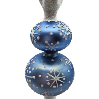 Patricia Breen Miniature Blizzard Finial Light Blue Matte Christmas Tree Topper