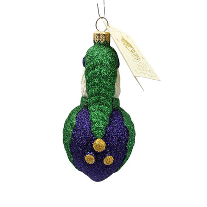Patricia Breen Hollyberry Santa Claus Purple Green Christmas Tree Ornament