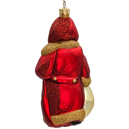 Patricia Breen Cubist Santa Claus Red Gold Accent Cubism Art Christmas Ornament