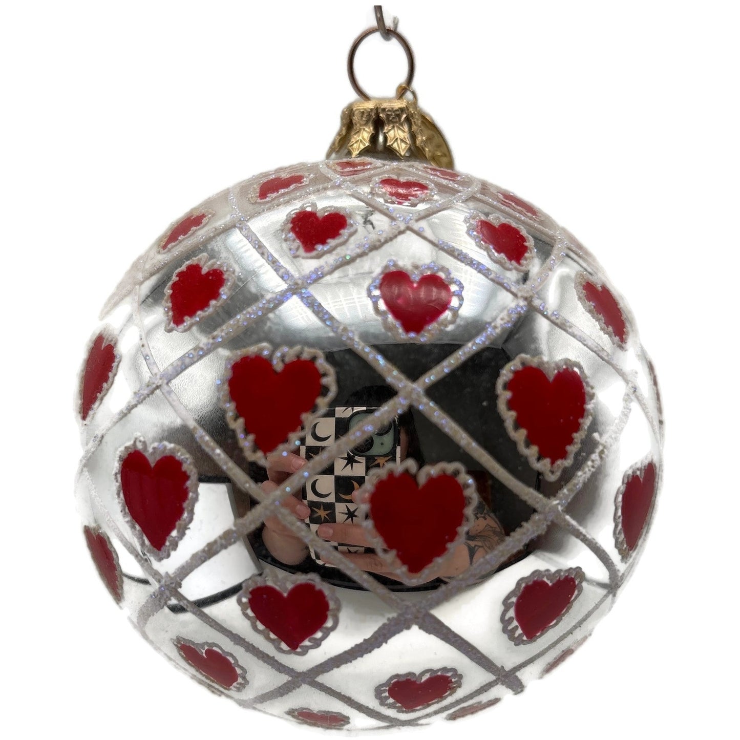 Christopher Radko Petite Many Splendored Heart Valentines Day Ornament 01-0668-0