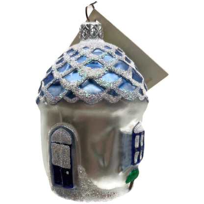 Patricia Breen Winter Acorn House Matte White Snowman Christmas Tree Ornament