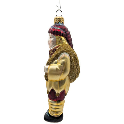 Patricia Breen Jack Frost Bordeaux Gold Glittered Bag Christmas Tree Ornament