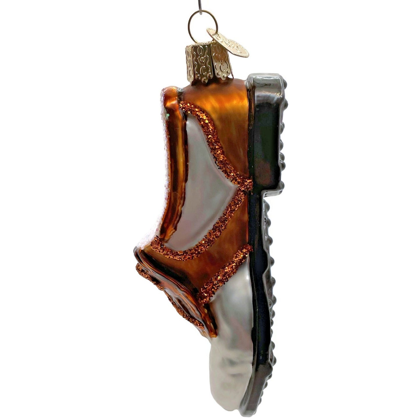 Golf Shoe Ornament Sport Brown Old World Christmas Tree OWC Glass