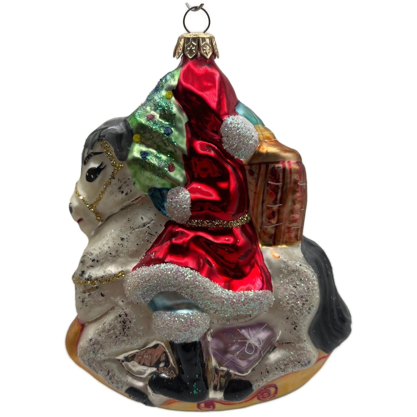 Christopher Radko Carousel Santa Rocking Horse Christmas Tree Ornament 95-133-0