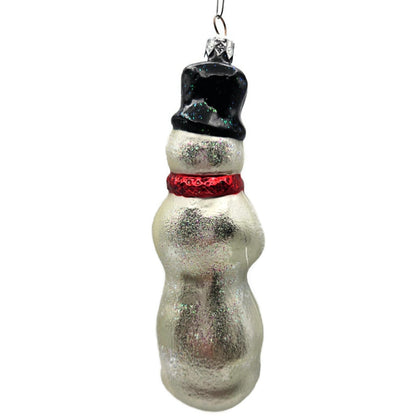 Christopher Radko Snowman With Broom Red Scarf Christmas Tree Ornament