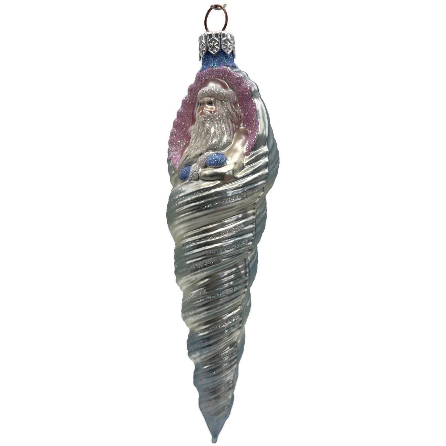 Patricia Breen Triton Santa Blue Pearl Suit Summer Nautical Christmas Ornament