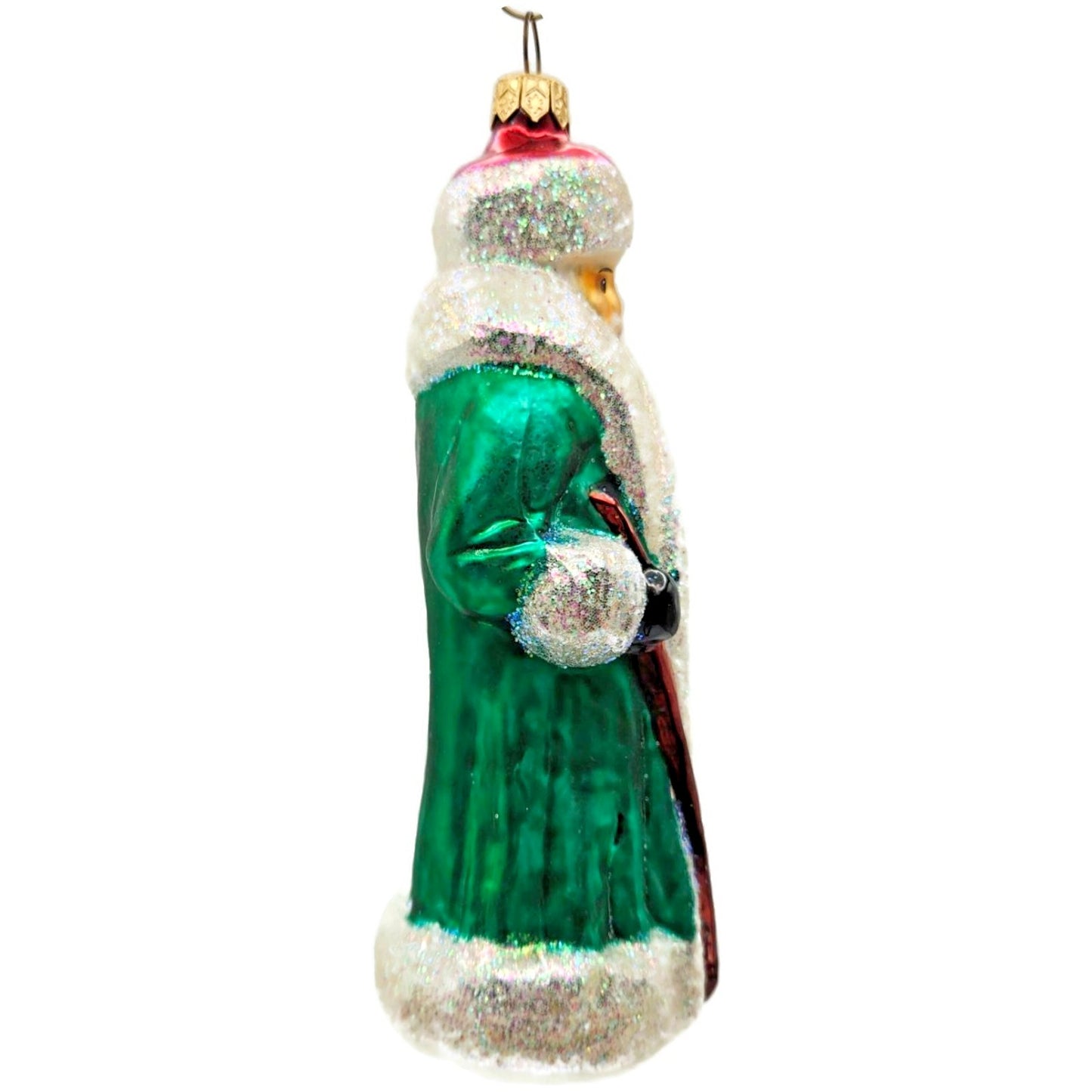 Christopher Radko Aqua Russian Santa Green Christmas Tree Ornament 91-112-7