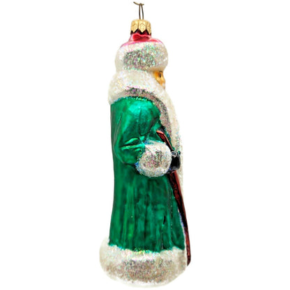 Christopher Radko Aqua Russian Santa Green Christmas Tree Ornament 91-112-7