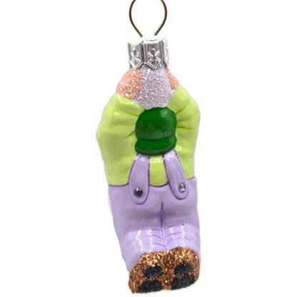 Patricia Breen Miniature Balloon Boy Lavender Floral Christmas Holiday Ornament