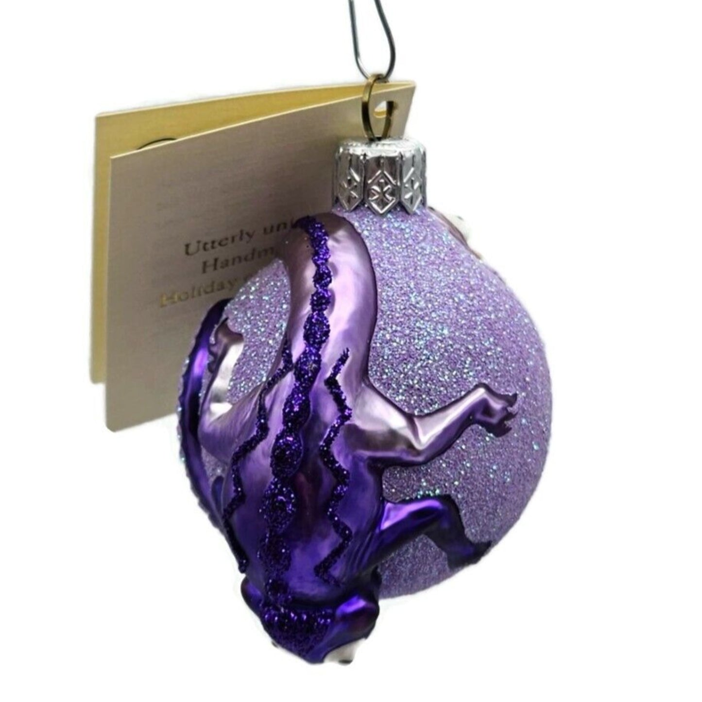Patricia Breen Once Again for James Lavender Purple Chameleon Christmas Ornament