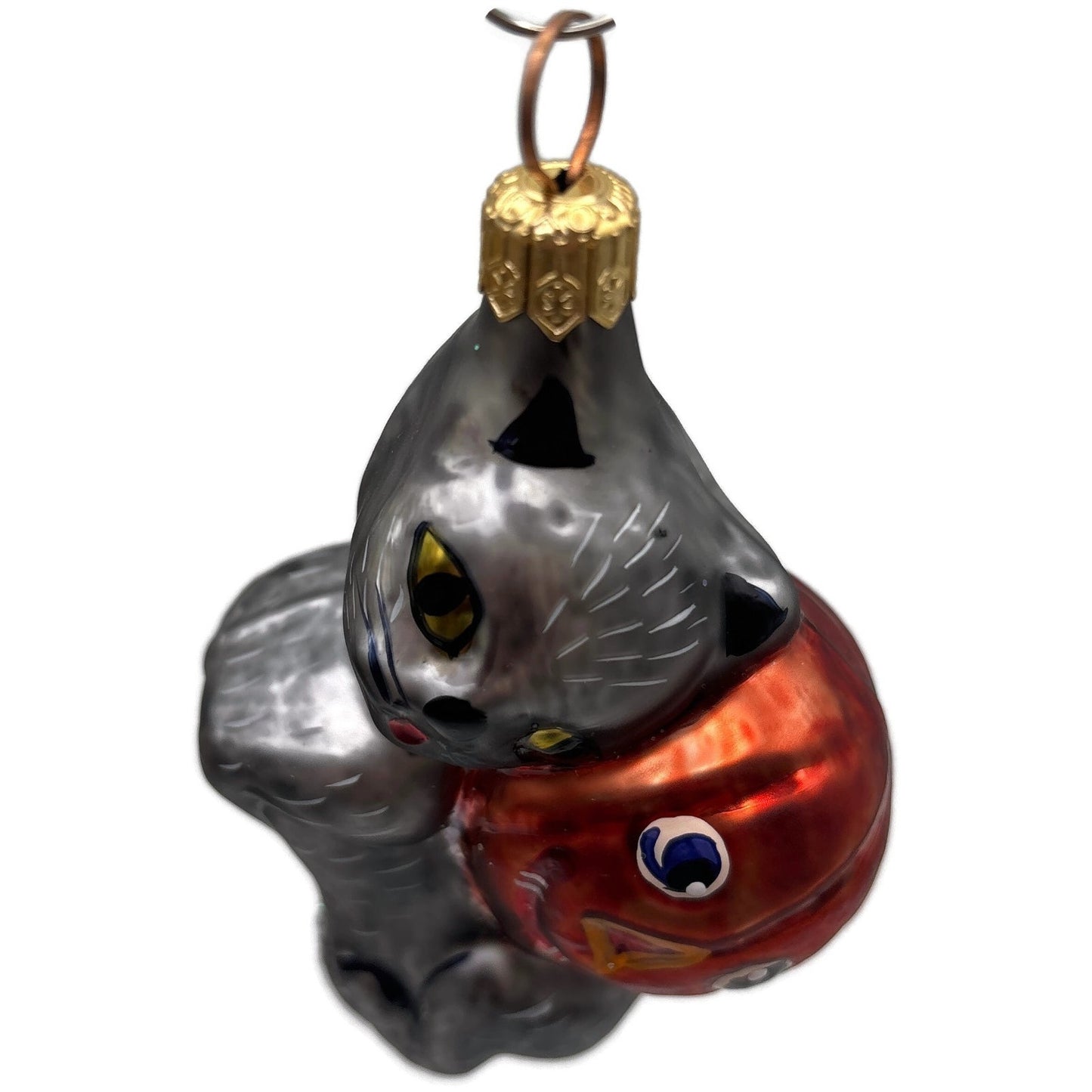 Christopher Radko Halloween Boo Boo Kitty Pumpkin Cat Ornament 95-155 Christmas