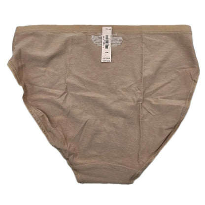 Victorias Secret Panties Underwear Medium High Leg Brief Beige Cotton Women