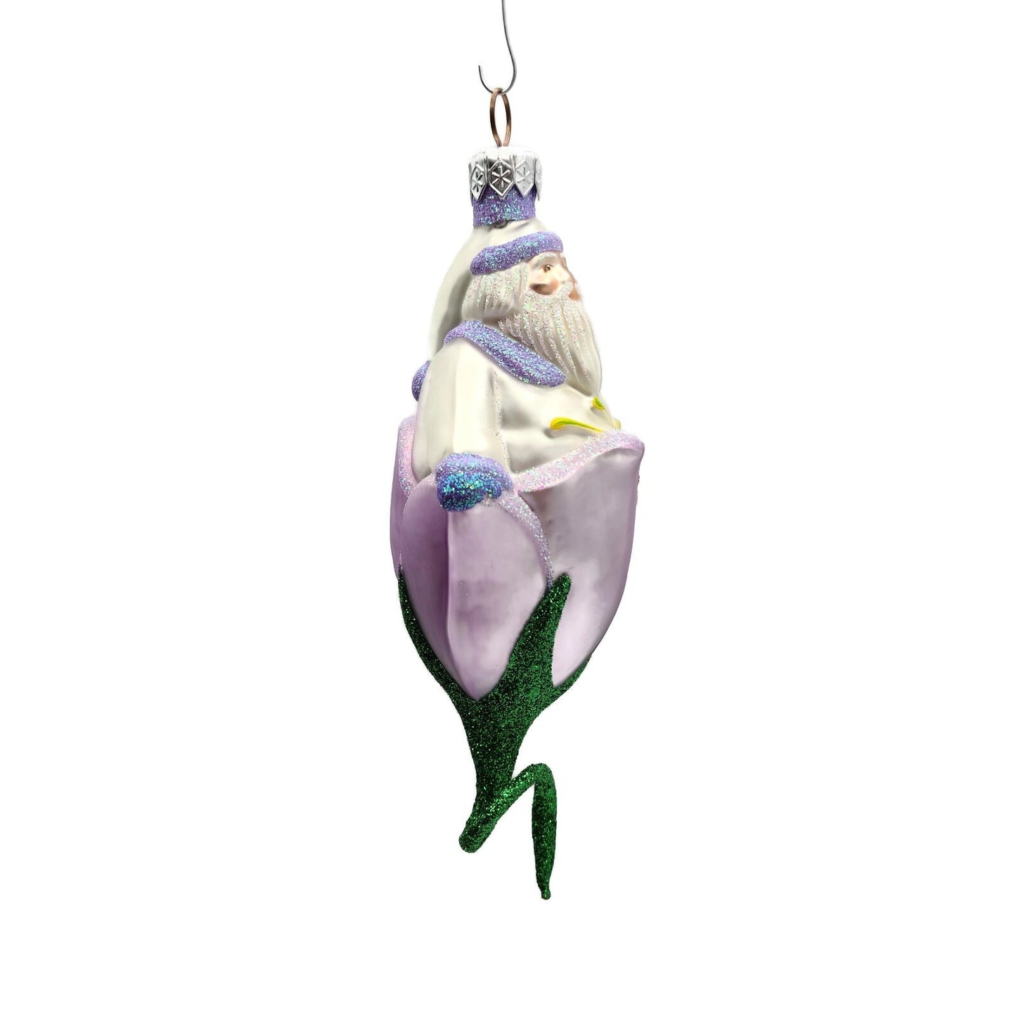Patricia Breen Bluebell Santa Lilac Flower Pearl Spring Christmas Tree Ornament