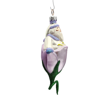 Patricia Breen Bluebell Santa Lilac Flower Pearl Spring Christmas Tree Ornament