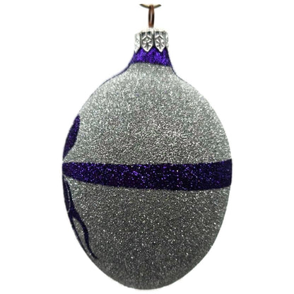 Patricia Breen Egg Gray Purple Present Easter Christmas Tree Ornament TCS