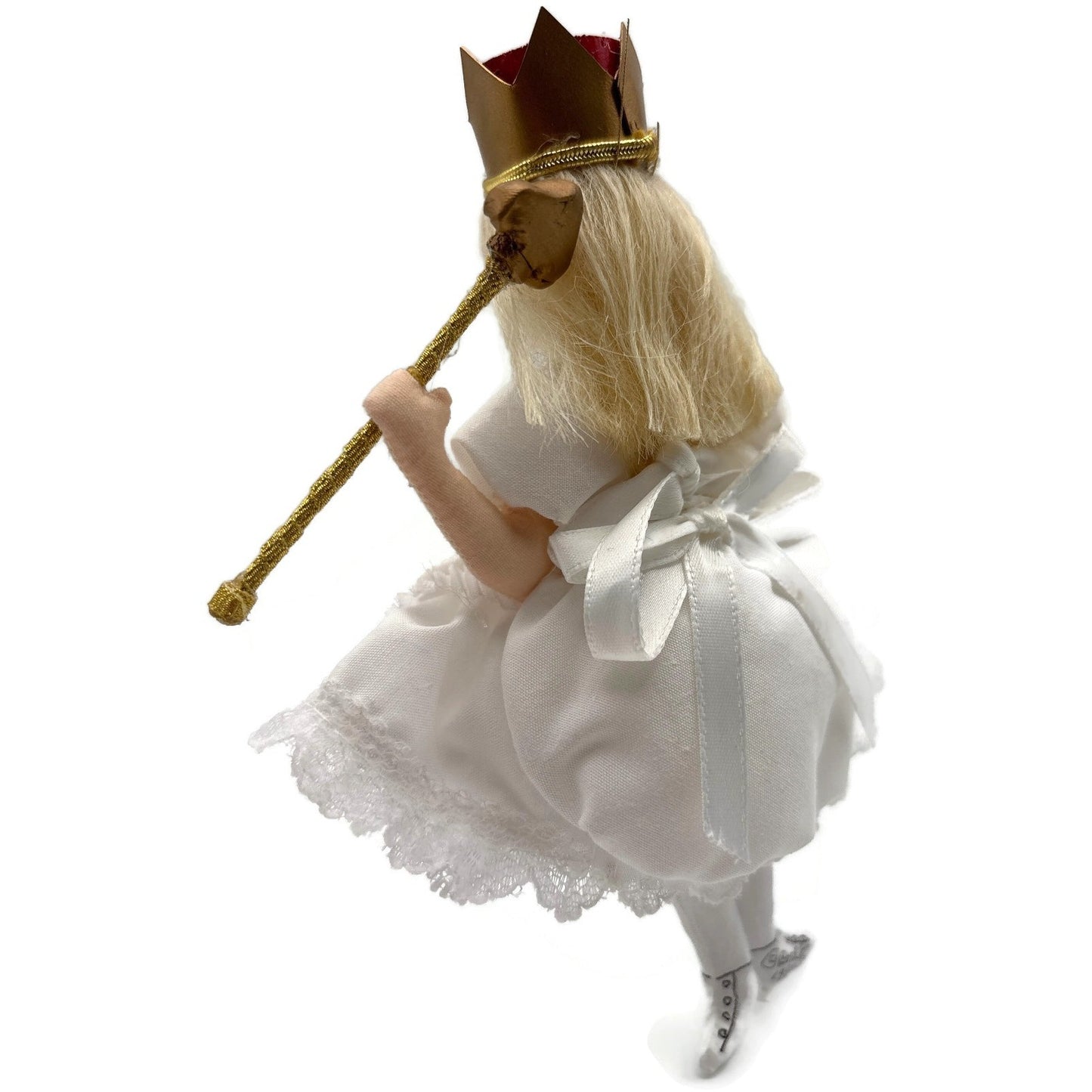 Gladys Boalt Queen Alice White Alice in Wonderland Signed Christmas Ornament