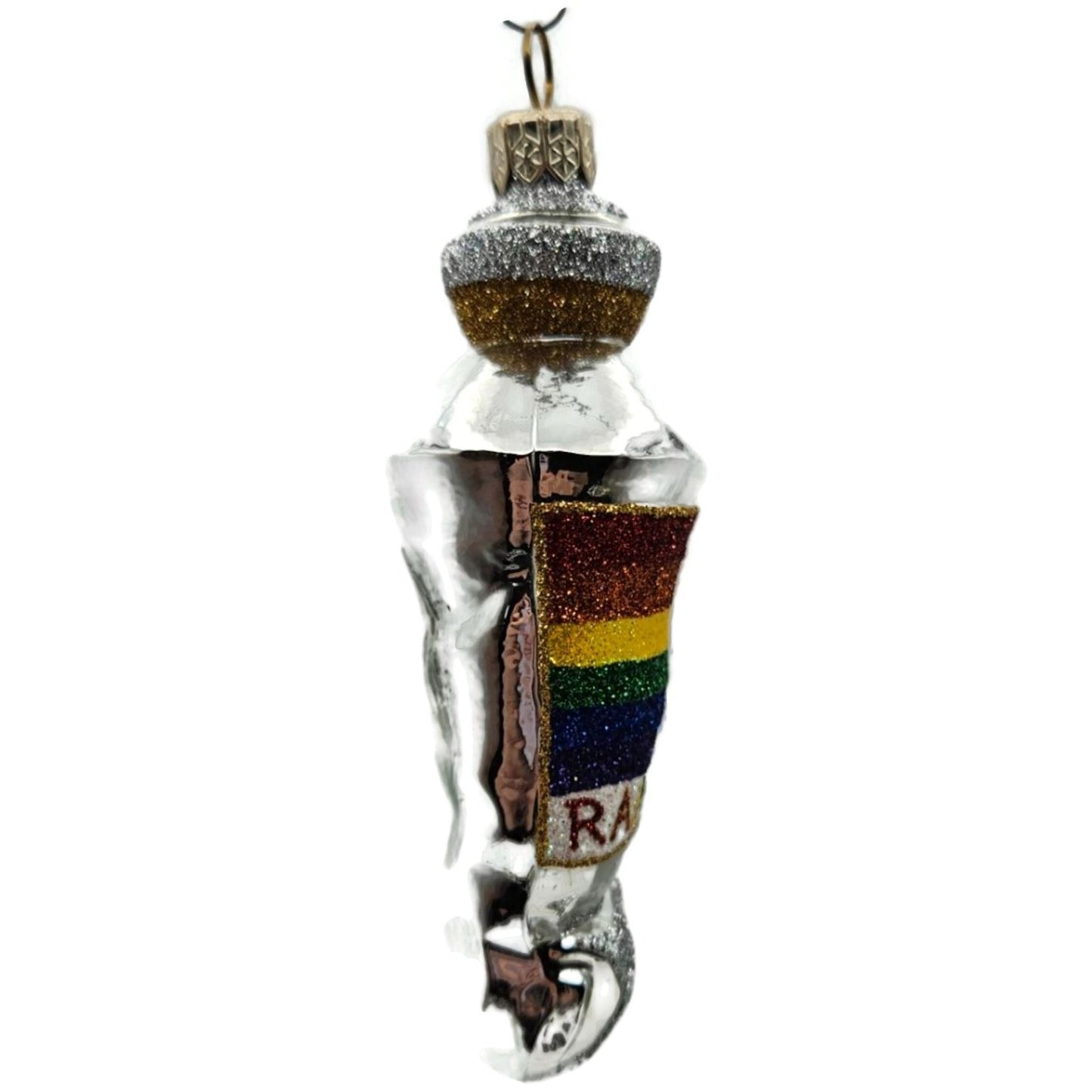 Patricia Breen PB Paints Rainbow Rolled Tube Art Christmas Tree Ornament Gumps
