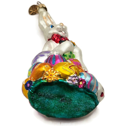 Christopher Radko Egg Hop Easter Bunny Egg Holiday Glass Ornament 004960