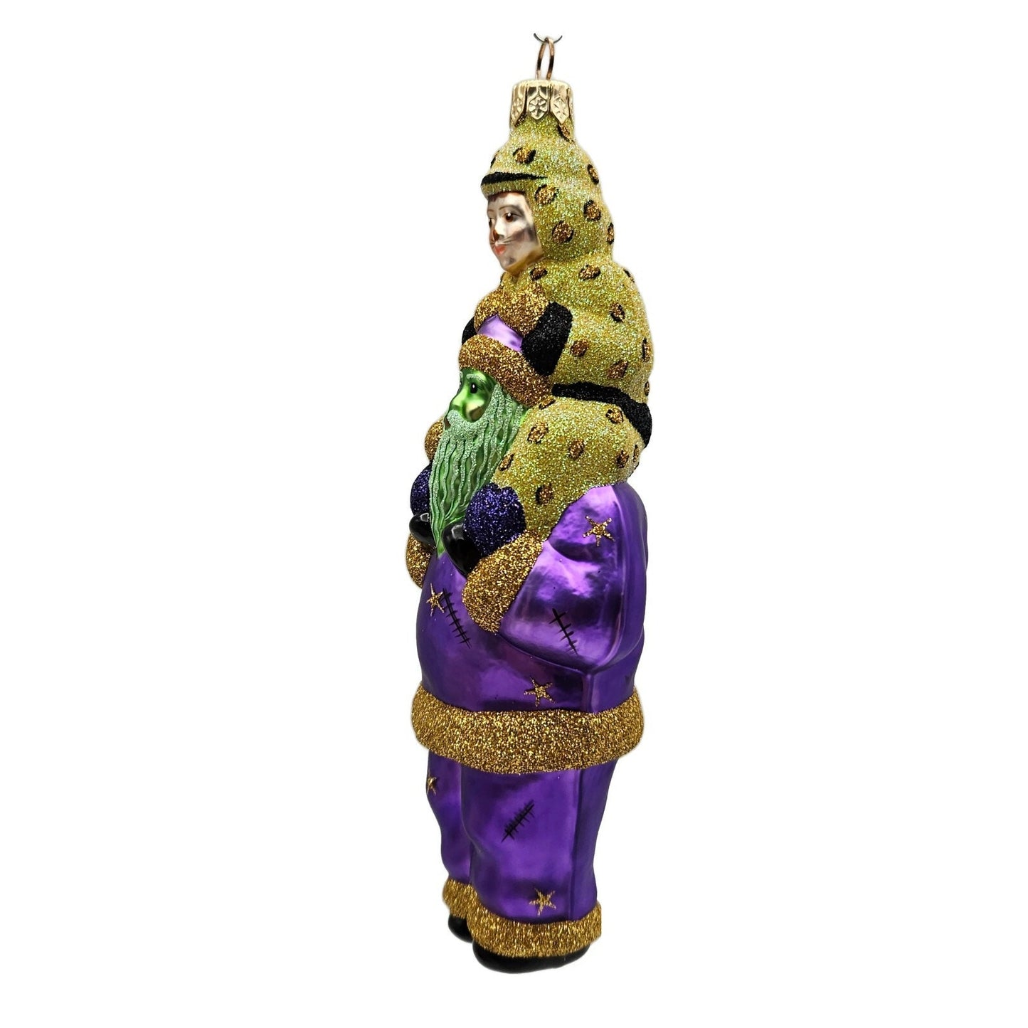 Patricia Breen Carry Me Santa Frankenstein Leopard Boy Stars Halloween Ornament