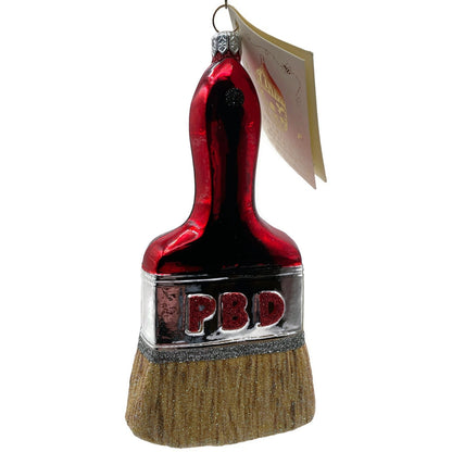 Patricia Breen Ornament PB Paint Brush Holly Art Red Christmas Holiday Tree Deco