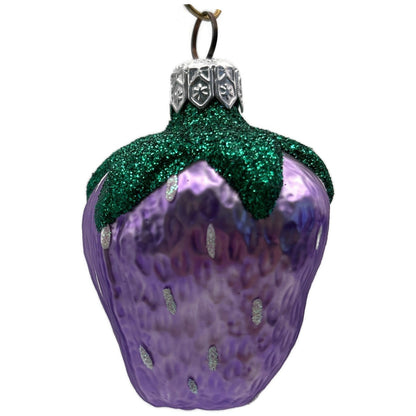 Patricia Breen Frosted Strawberry Lavender Spring Fruit Christmas Ornament CATZ