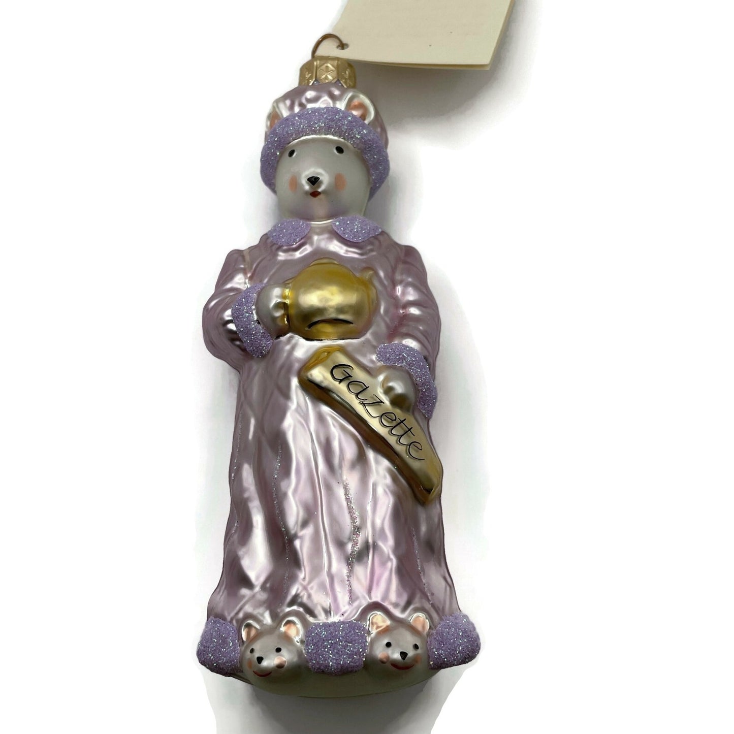 Patricia Breen Ornament Mrs Mouse Lavender Gazette Christmas Tree Decoration