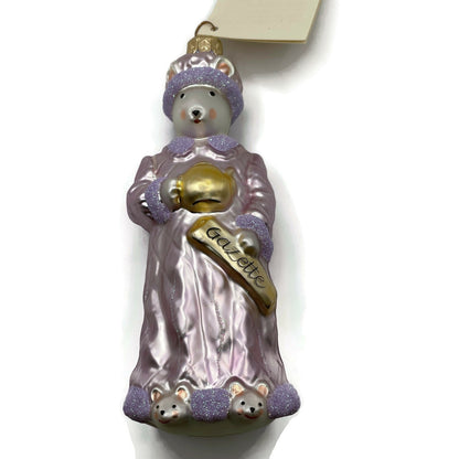 Patricia Breen Ornament Mrs Mouse Lavender Gazette Christmas Tree Decoration