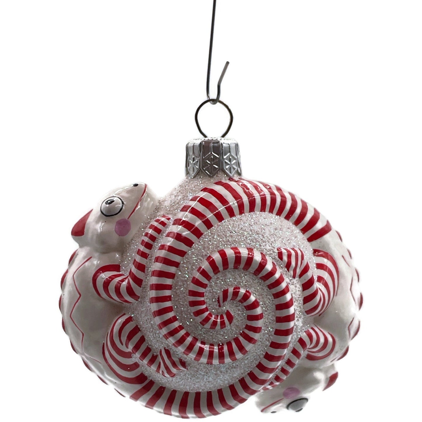Patricia Breen Once Again for James Hearts Striped Chameleon Valentines Ornament
