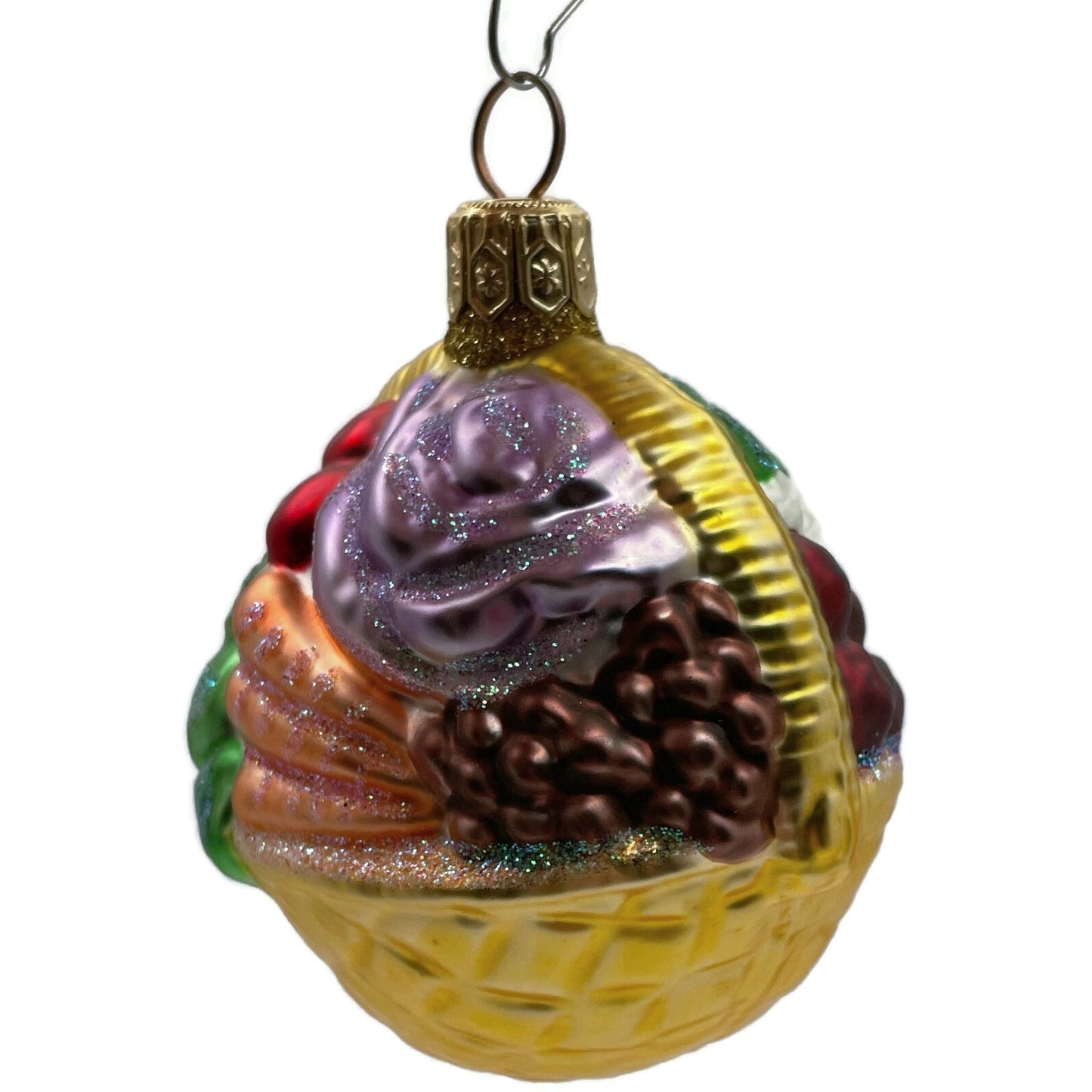Patricia Breen Winter Vegetable Basket Gold Fall Christmas Holiday Tree Ornament