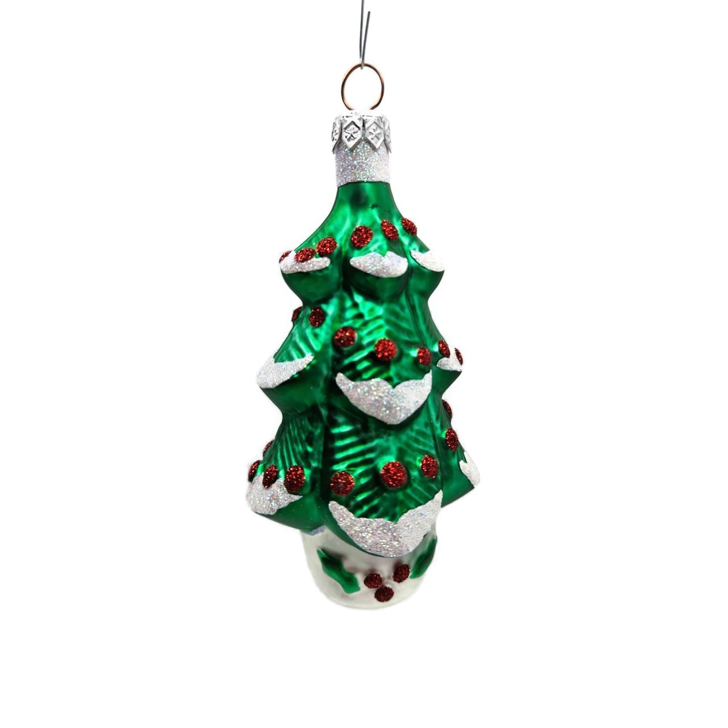 Patricia Breen Classic Tree Red Ornaments Glittered Christmas Holiday Ornament