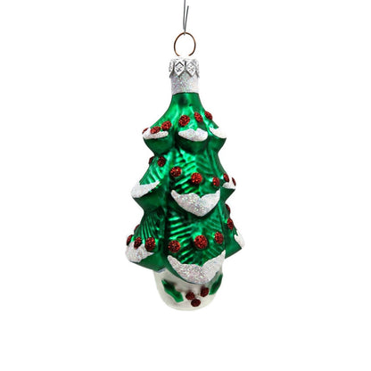Patricia Breen Classic Tree Red Ornaments Glittered Christmas Holiday Ornament