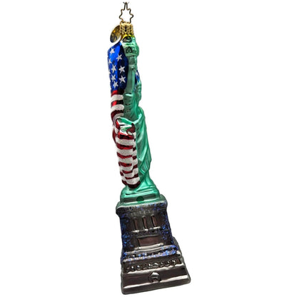 Christopher Radko Lighting The Way Statue Of Liberty Patriotic Ornament 0109320