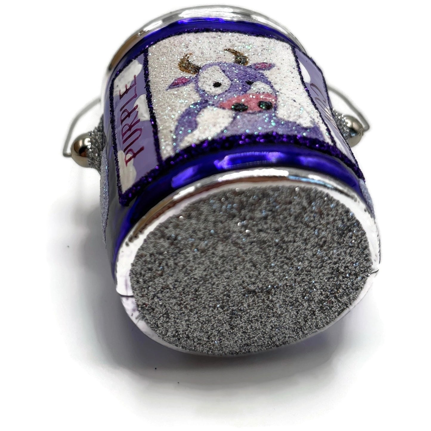 Patricia Breen Colourful Quarts Purple Cow Art Christmas Tree Ornament CATZ