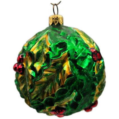 Christopher Radko Holly Frost Berry Green Christmas Tree Ornament 97-135-0