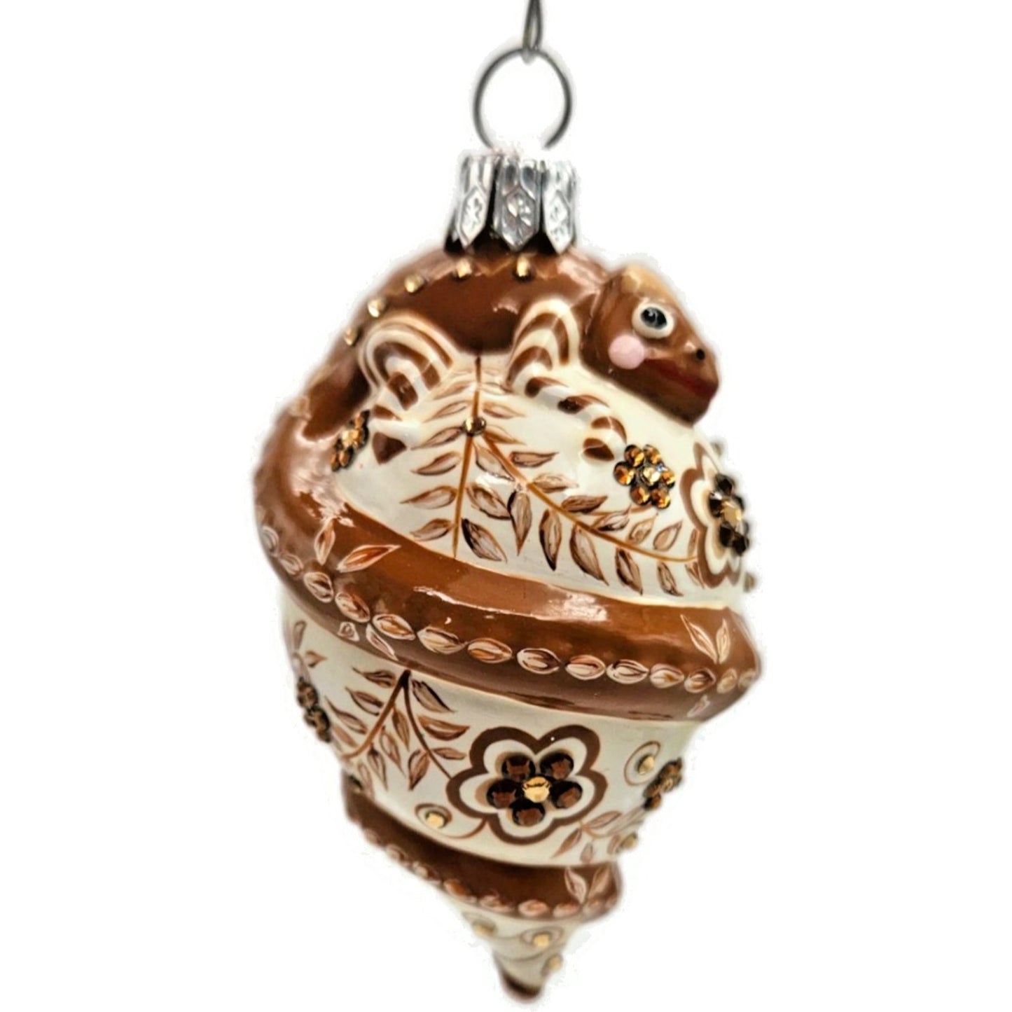 Patricia Breen Topping Chameleon Zalipie Bark Spring Christmas Tree Ornament