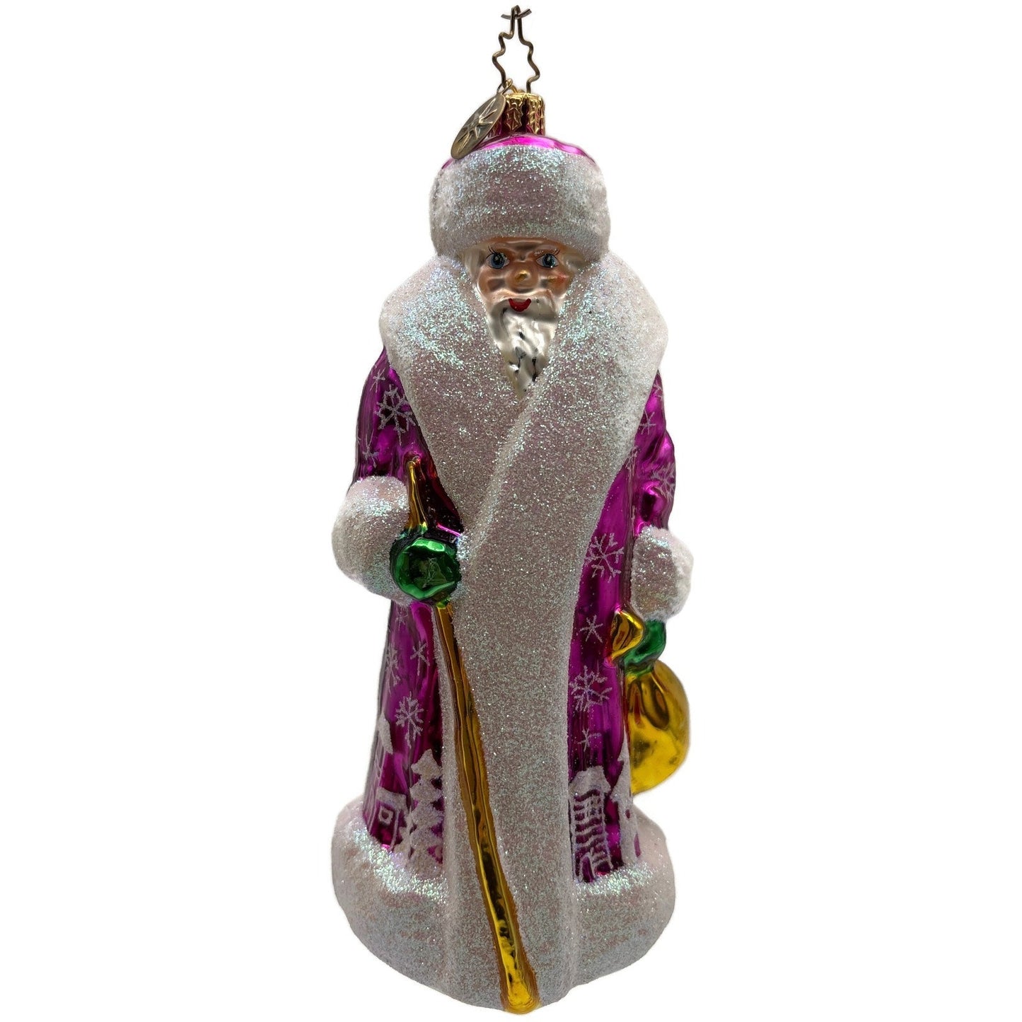 Christopher Radko Siberian Snow Nick Pine Creek Pink Christmas Ornament 3010336