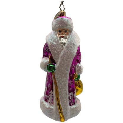 Christopher Radko Siberian Snow Nick Pine Creek Pink Christmas Ornament 3010336